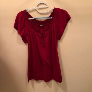 Julies Closet Red Maternity Blouse